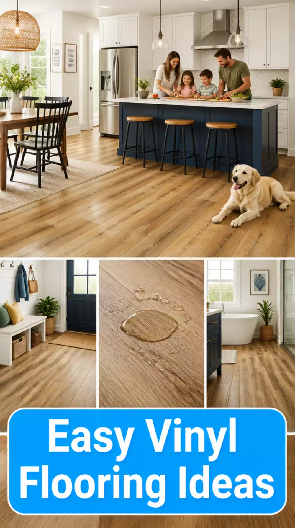 Vinyl Plank Kitchen Floor That Looks Like Wood and Handles Every Spill