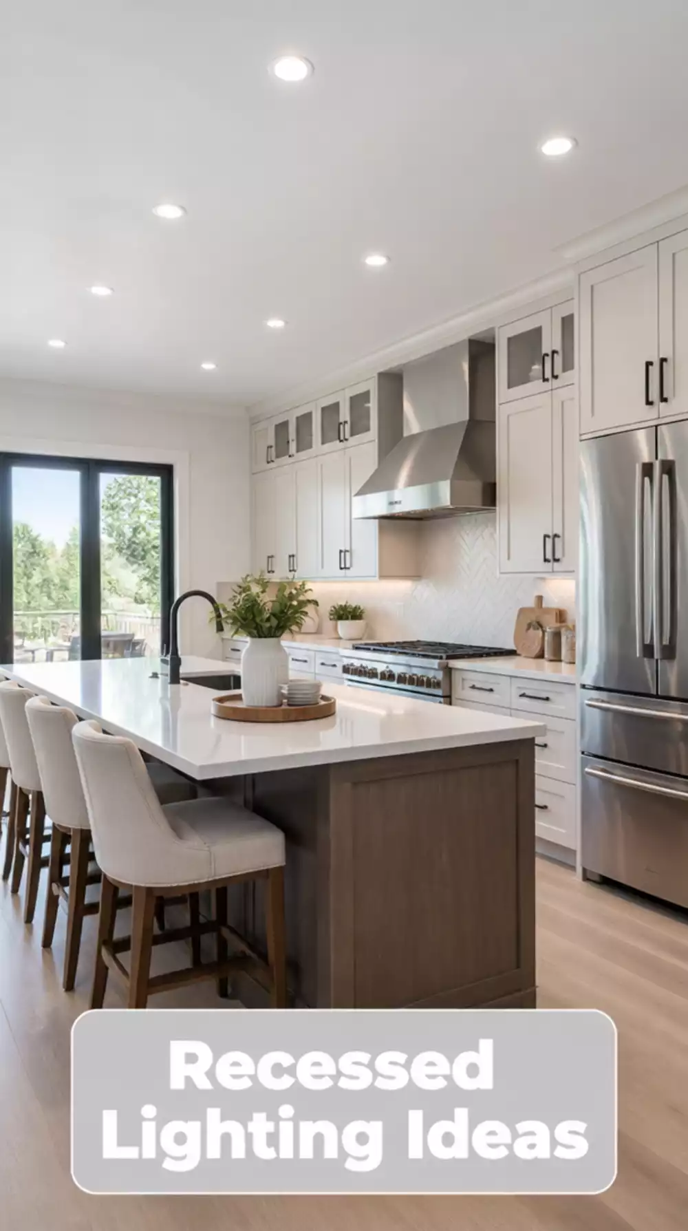 Kitchen Recessed Downlight Set That Gives Even Light Without Any Drop