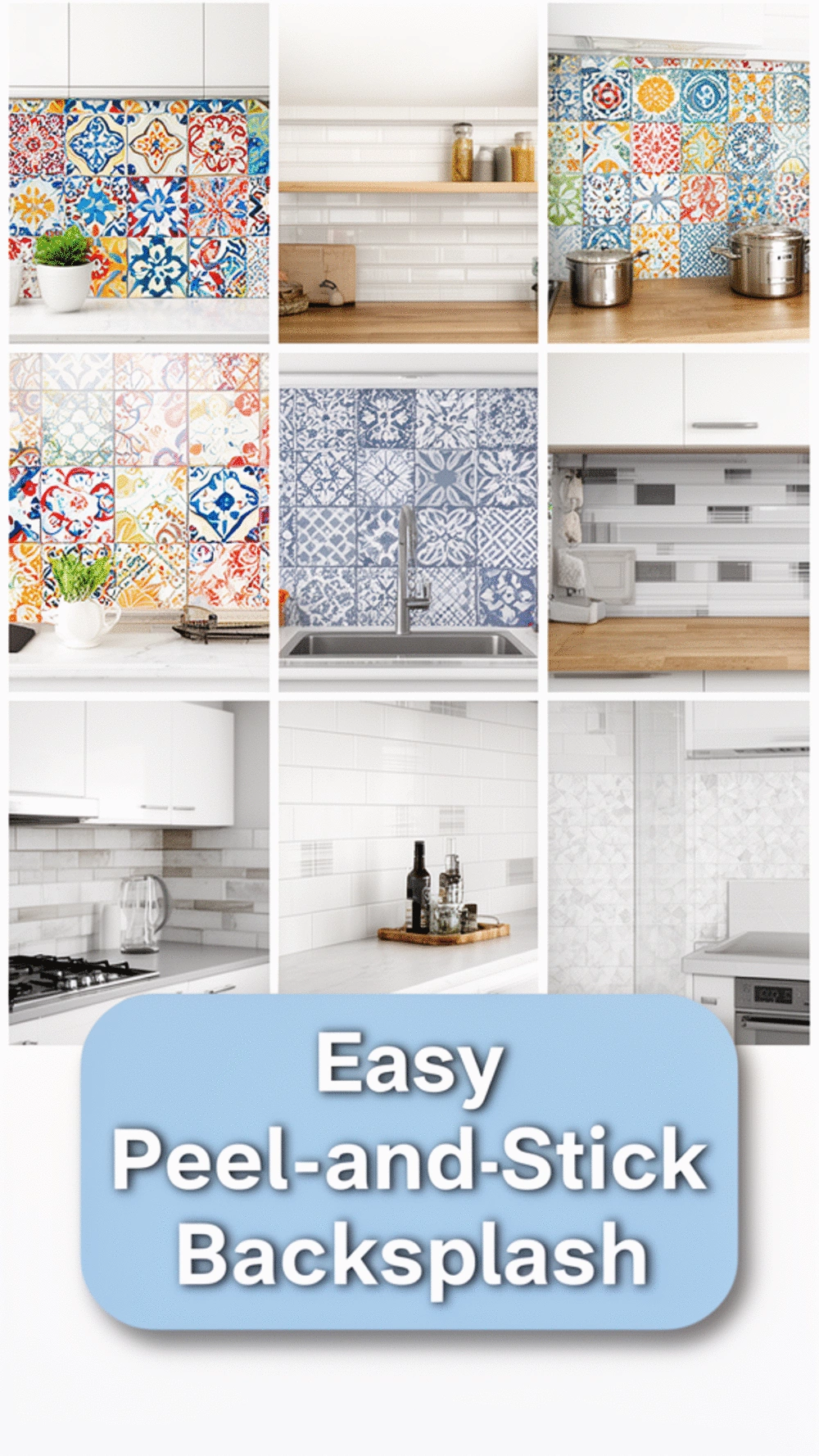 Kitchen Backsplash Peel-and-Stick Tile That Renters Can Remove Later