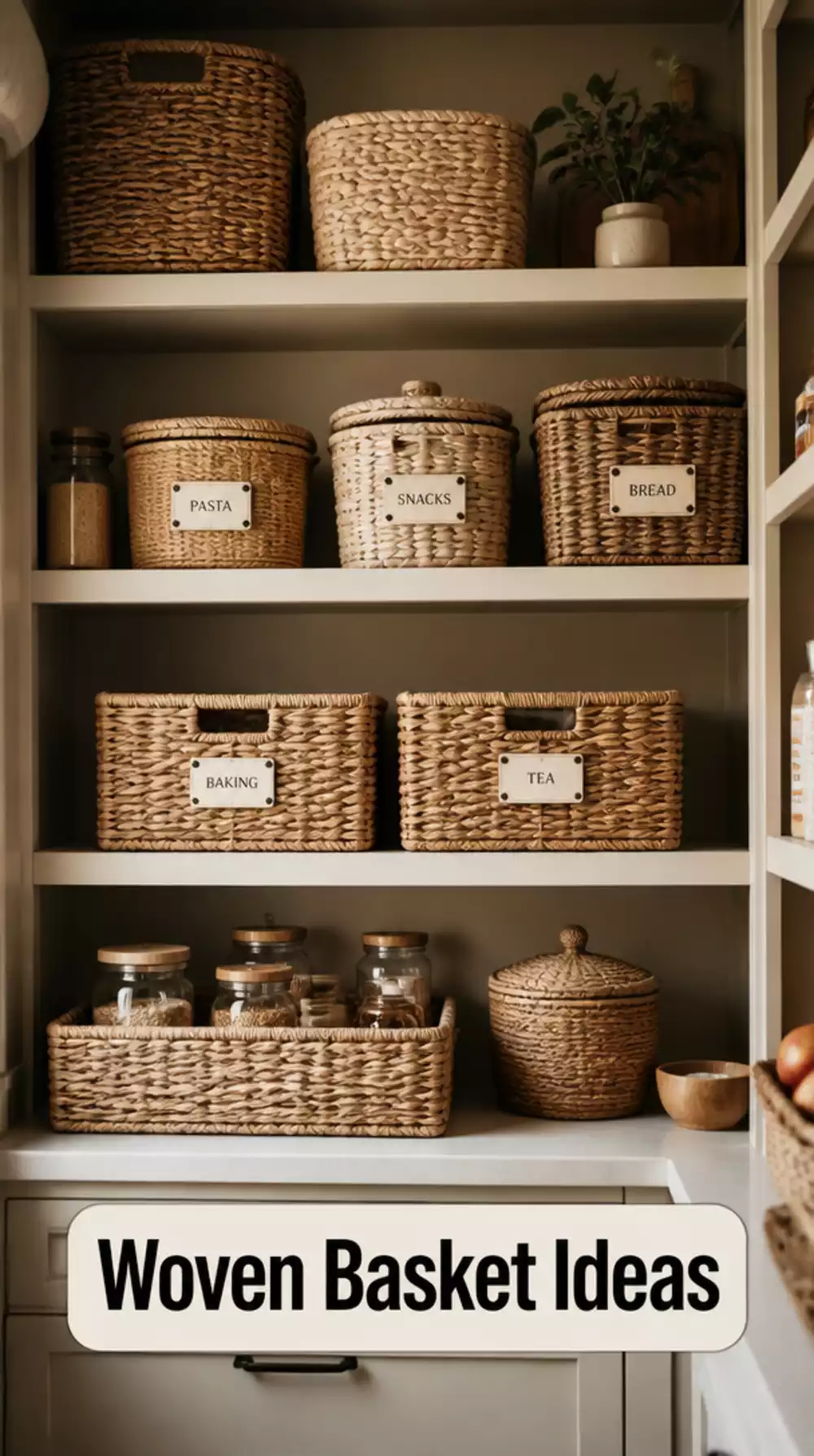 Woven Baskets for Stylish Pantry Organization