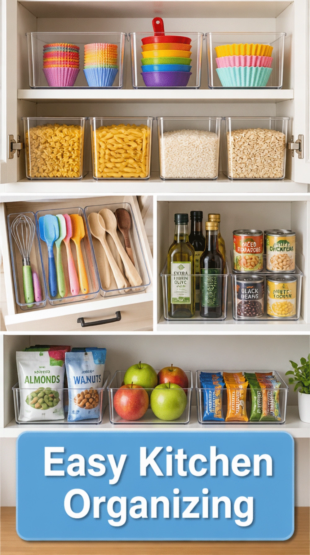 Kitchen Cabinet Clear Bins That Cost Less Than a Coffee Run