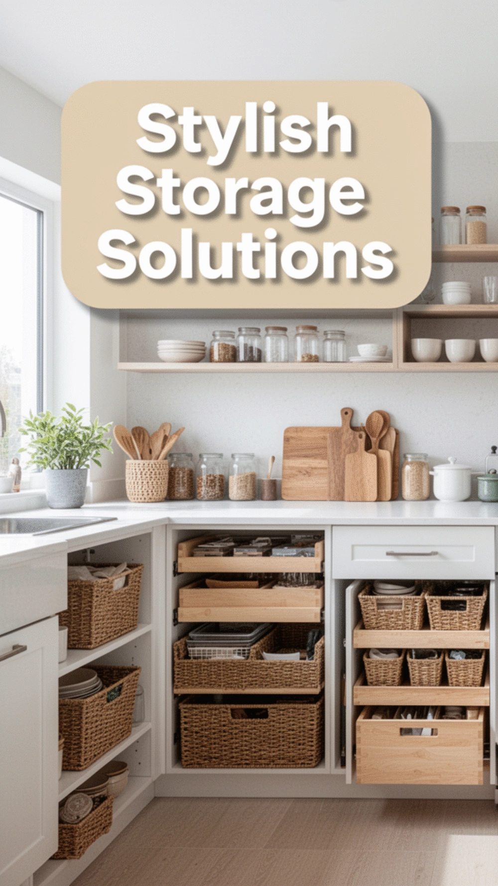 Maximize Space with Stylish Storage Solutions for an Organized Kitchen