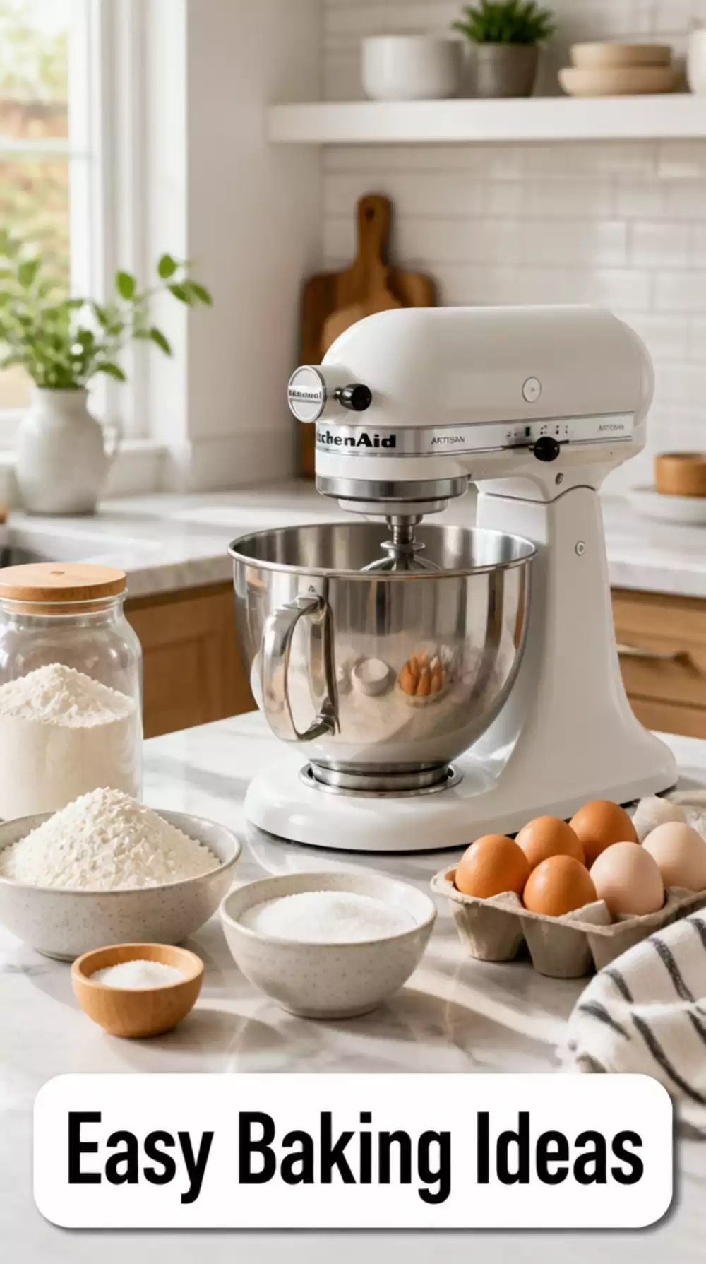 Matte White Stand Mixer for Easy Baking