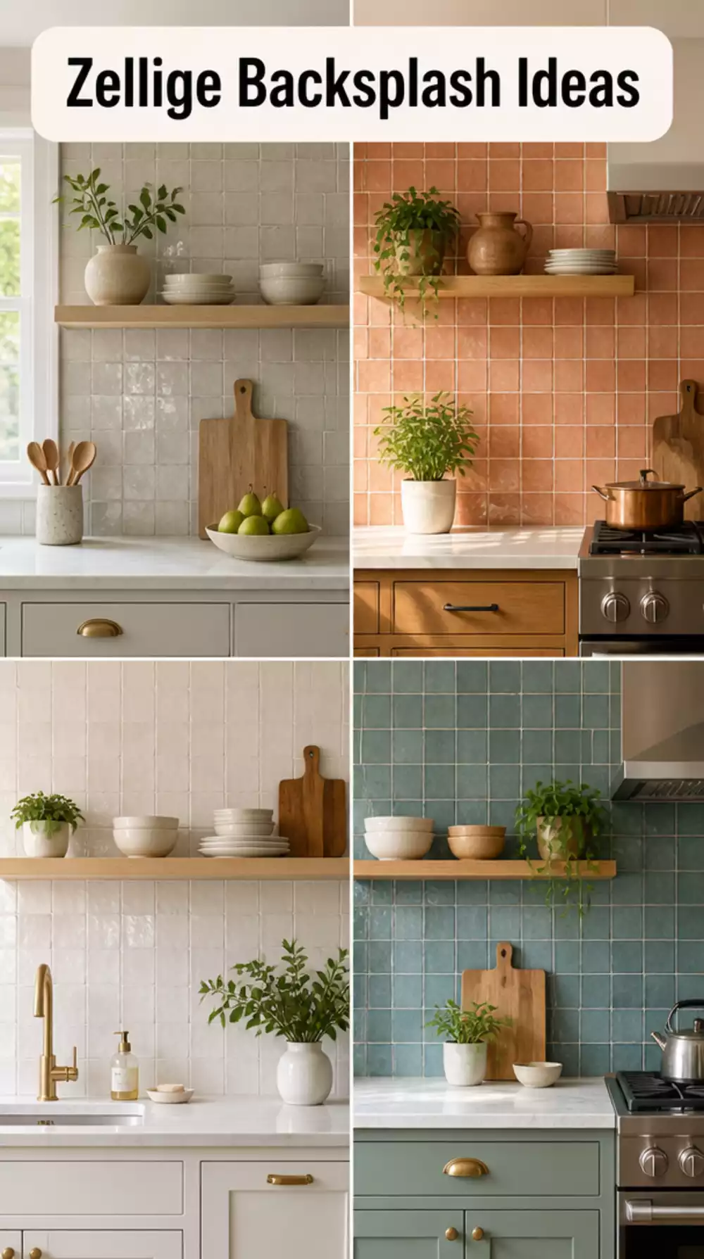 Kitchen Backsplash Ideas: Zellige Tiles