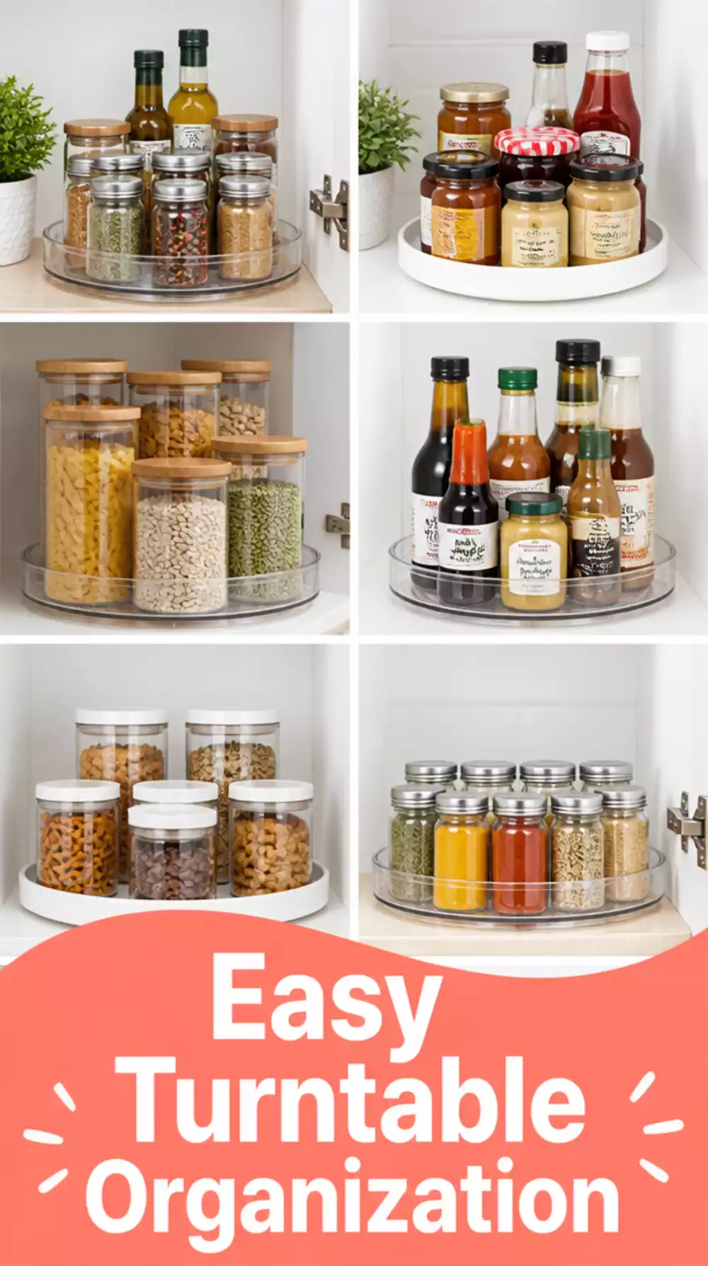 The Kitchen Deep Cabinet Turntable Trick That Makes Every Jar Easy to Grab