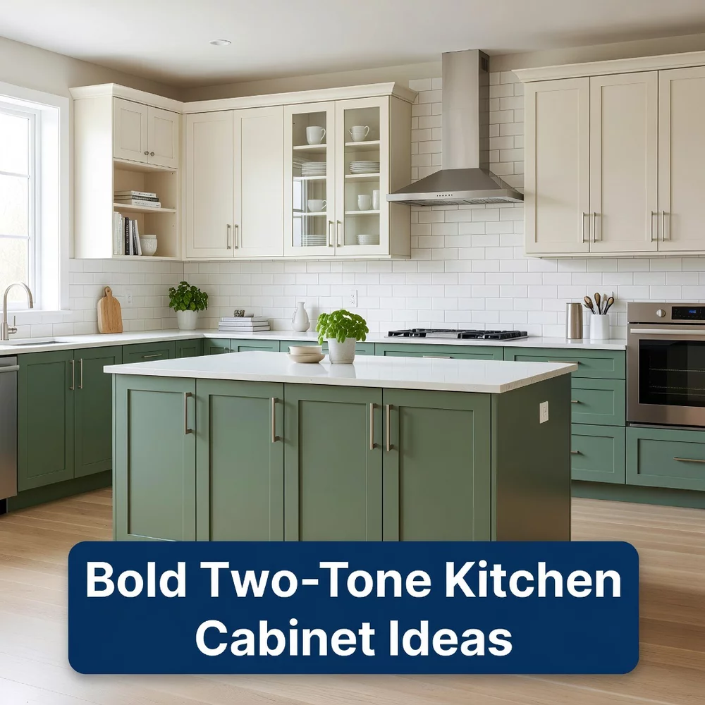 Bold Two-Tone Kitchen Cabinet Ideas for Custom Style