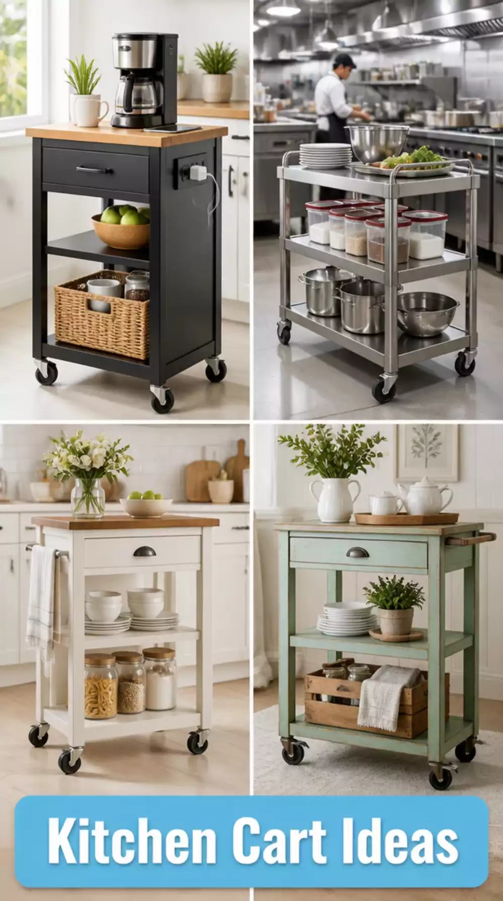 The Portable Kitchen Cart Trick That Adds Counter Space Without a Renovation