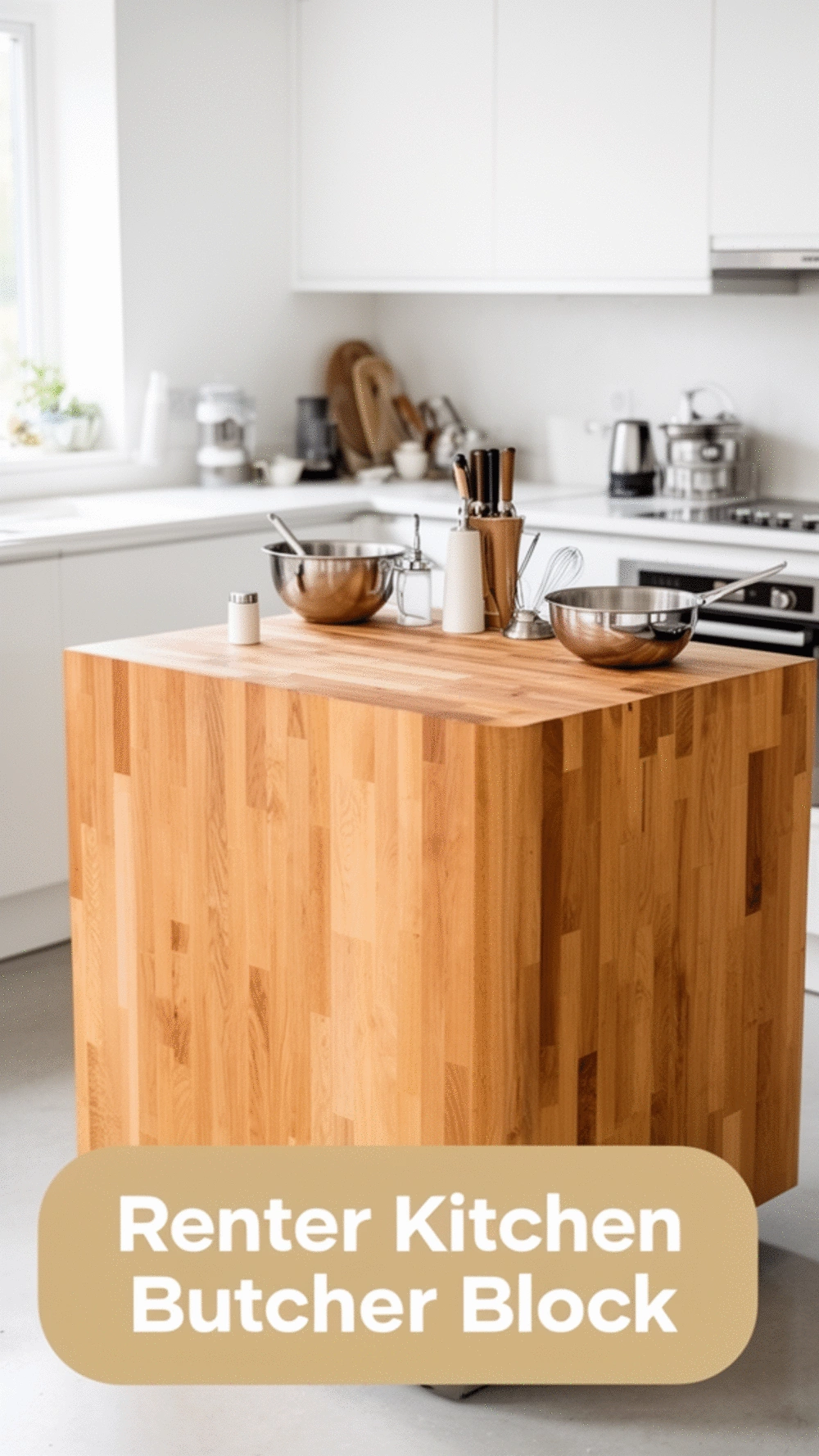 Why a Renter Kitchen Freestanding Butcher Block Looks Better Than a Fixed Island