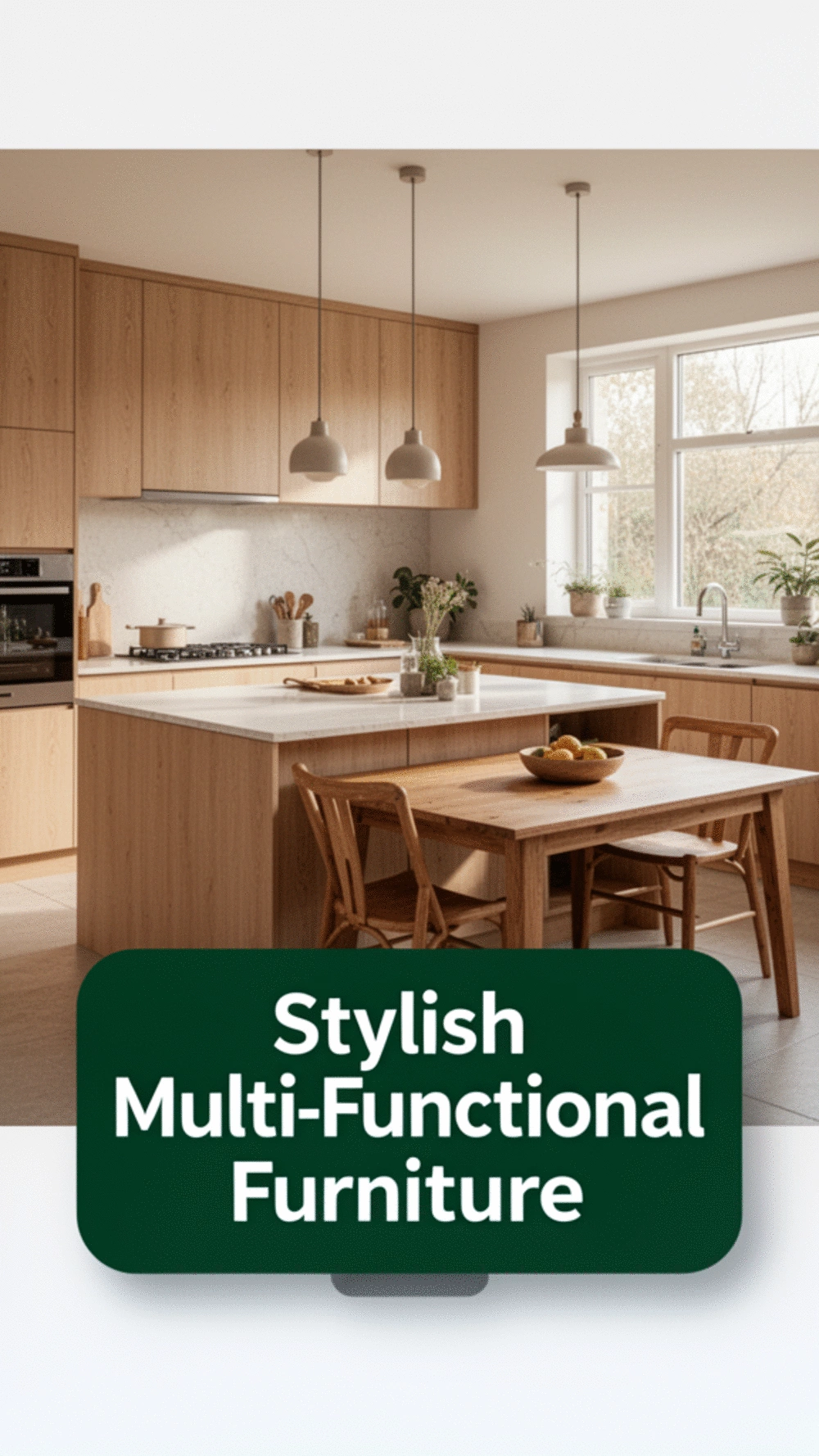 Multi-Functional Furniture for a Stylish Minimalist Kitchen: Space-Saving Ideas