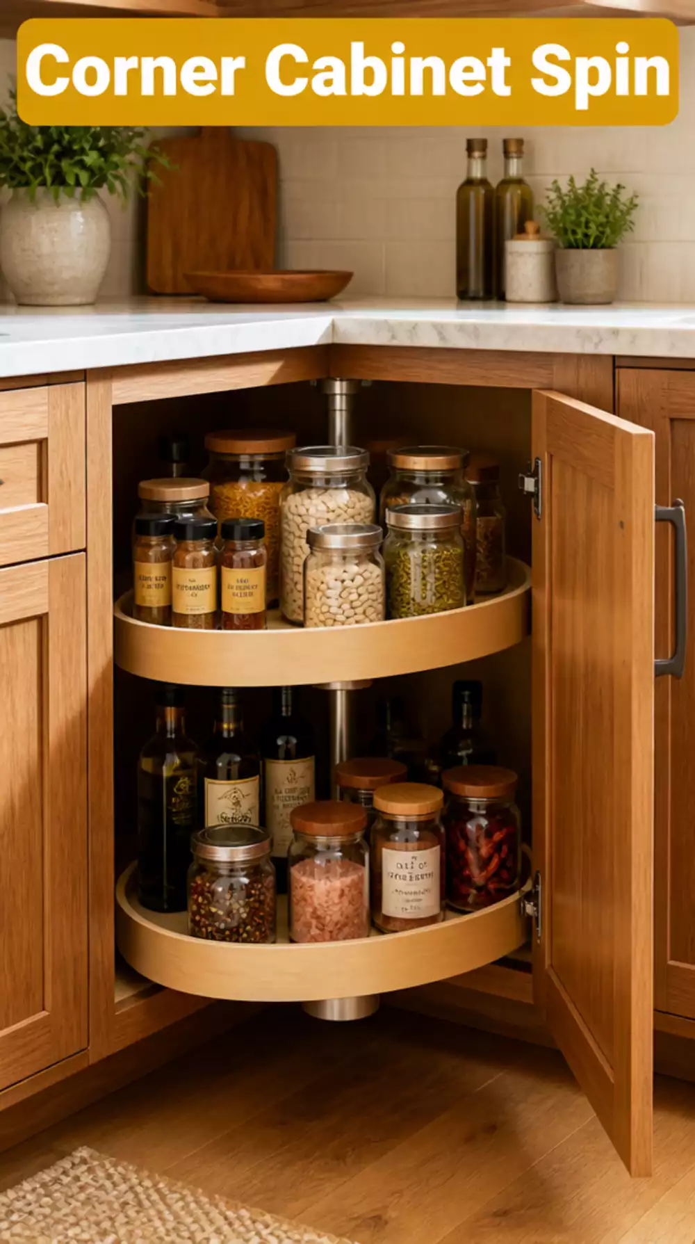 Corner Cabinet Lazy Susan for Maximum Spin