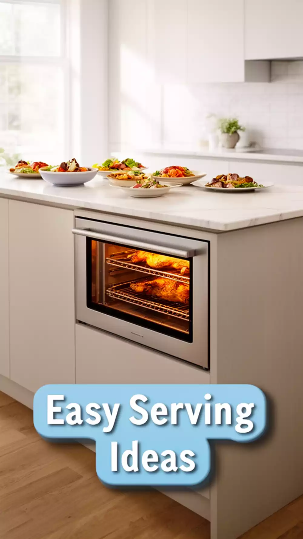 Kitchen Warming Drawer Built Below the Island for Easy Entertaining Service