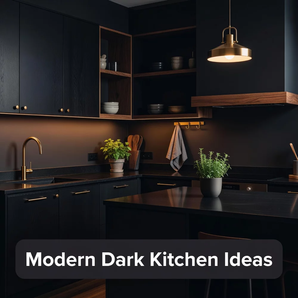Modern Dark Kitchen Ideas for Cozy Spaces
