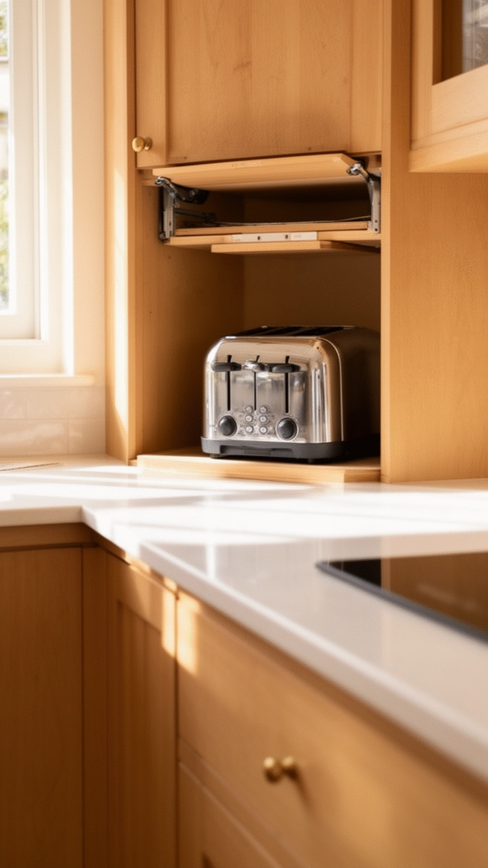 The Kitchen Toaster Nook Cabinet Trick That Clears the Counter Permanently