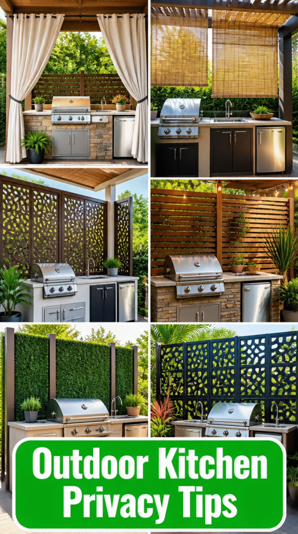 The Outdoor Kitchen Patio Privacy Screen Trick That Makes It Feel Like a Room