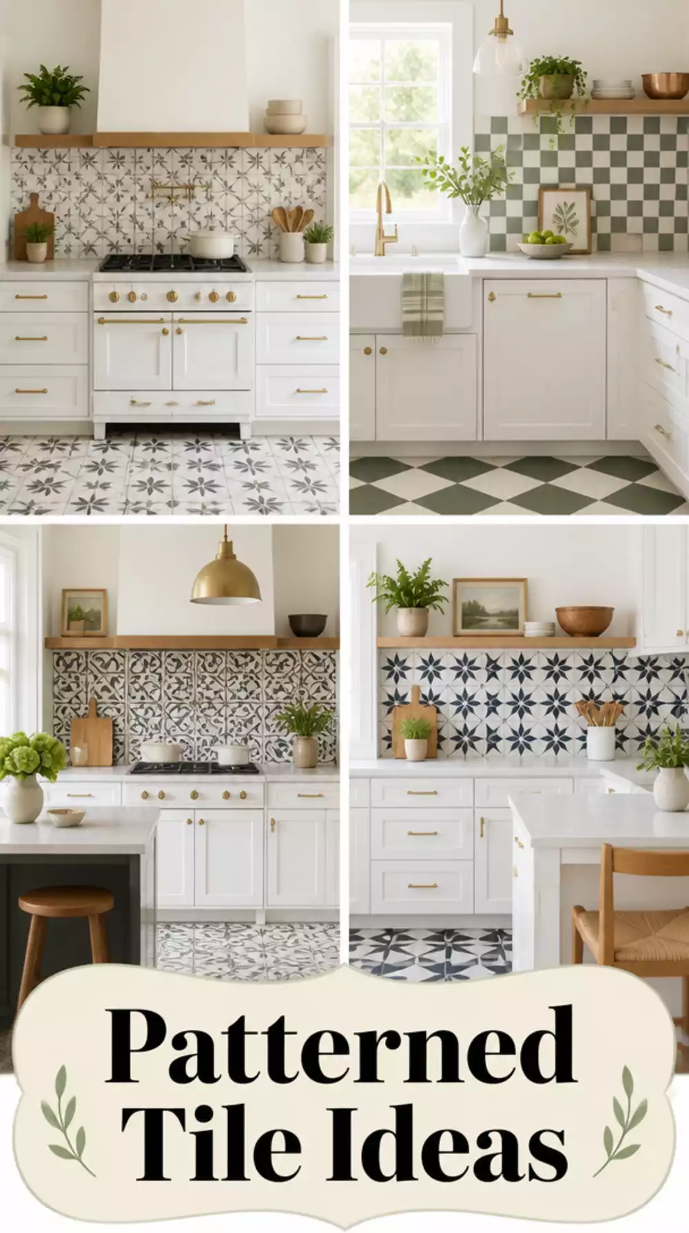 Why a Patterned Kitchen Floor Tile Makes Plain White Cabinets Look Expensive