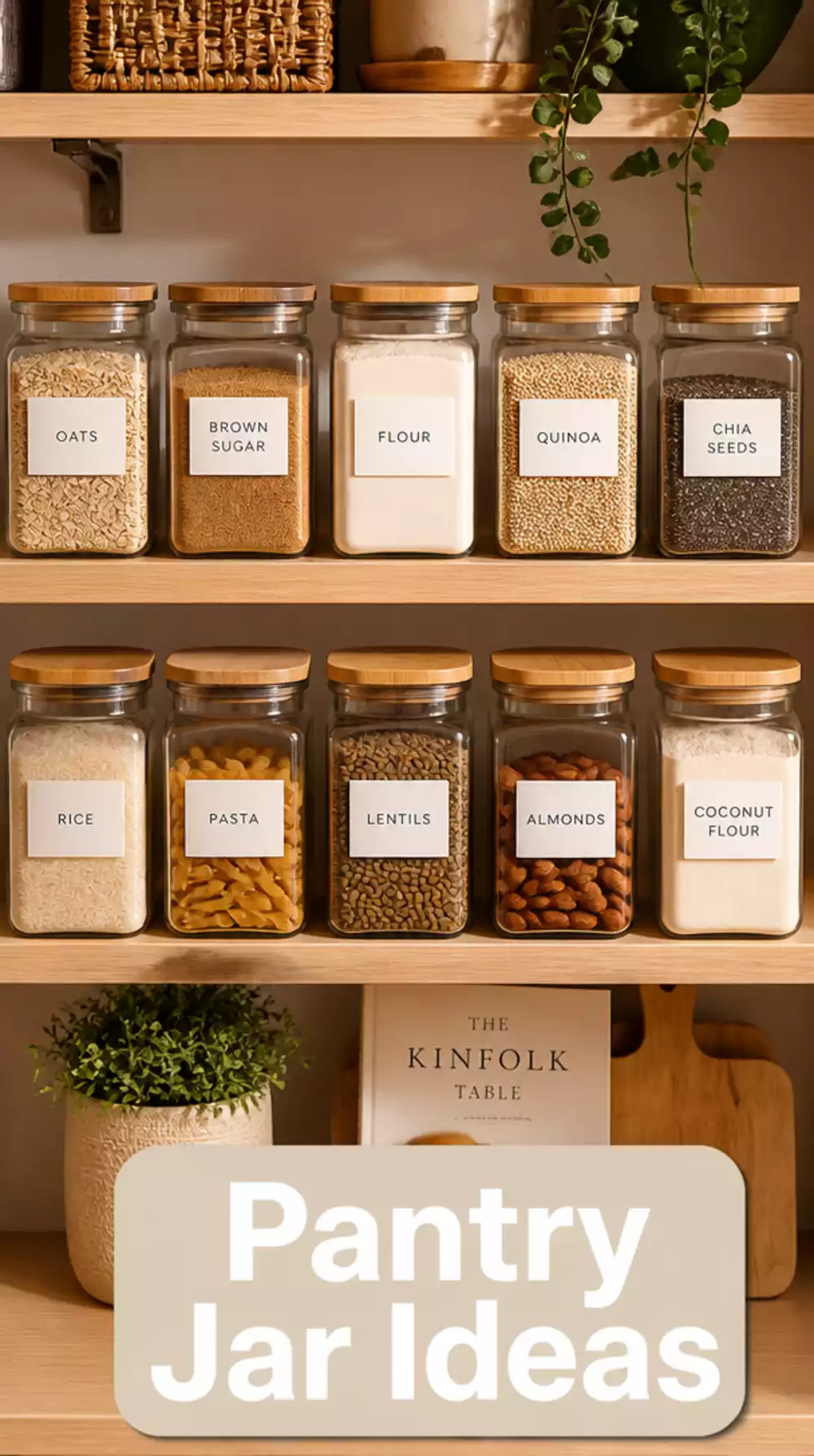Stylish Glass Jars For Pantry Organization