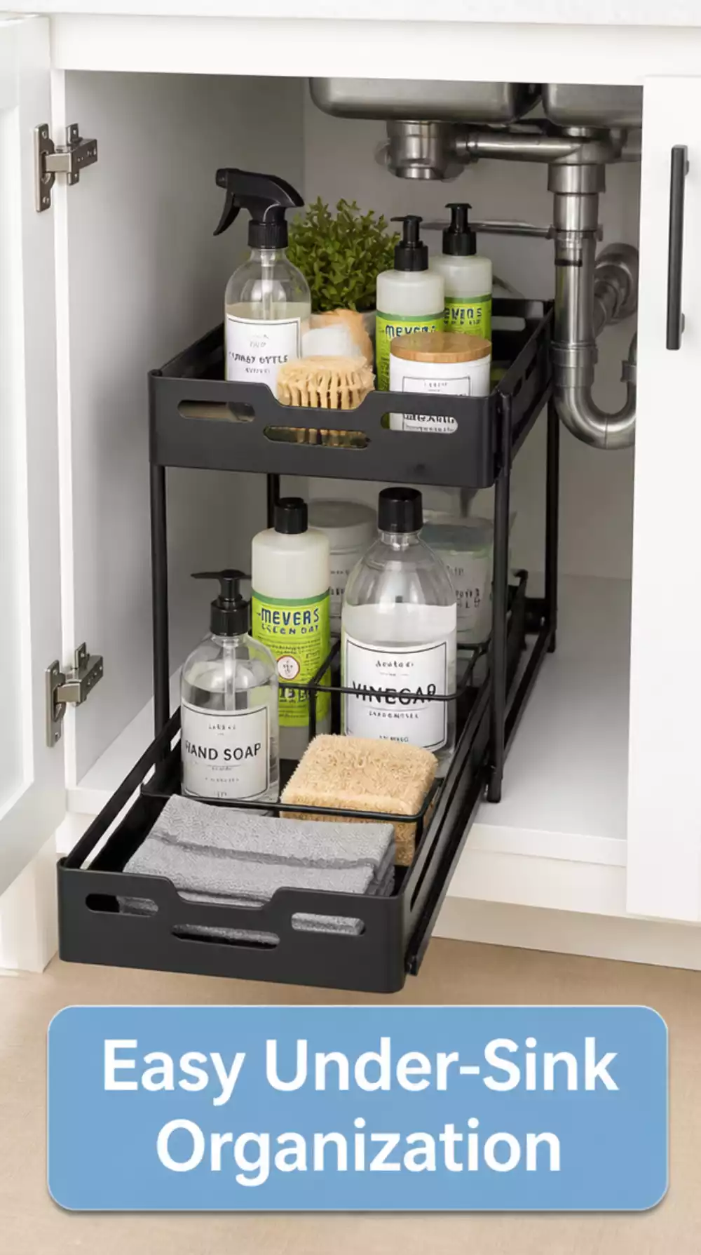 Kitchen Under-Sink Caddy That Uses Every Inch Below the Basin