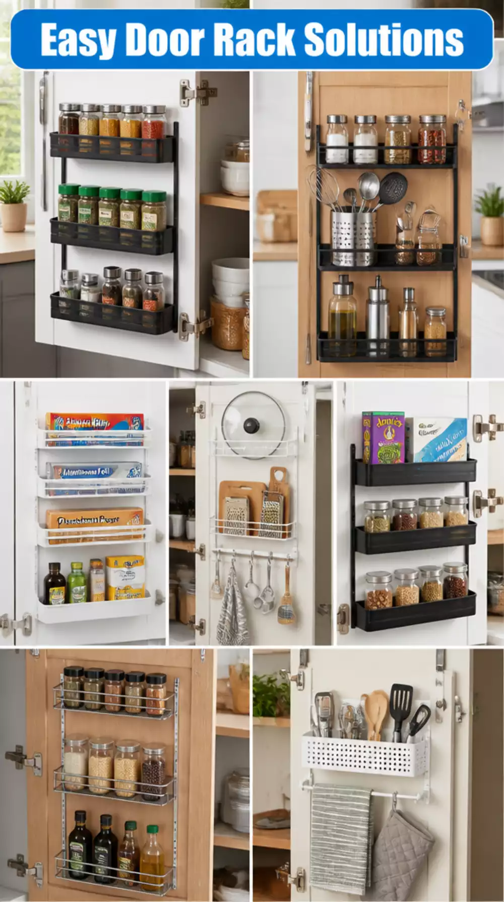 Kitchen Cabinet Door Rack That Uses Every Inch of Door Space
