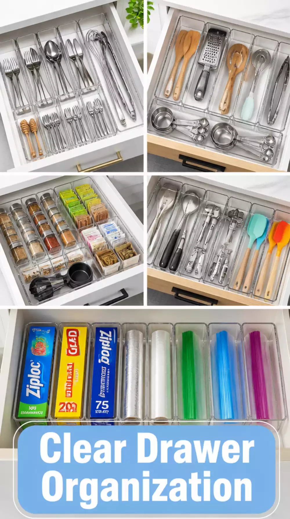 Clear Kitchen Drawer Acrylic Insert That Makes Every Utensil Visible at Once