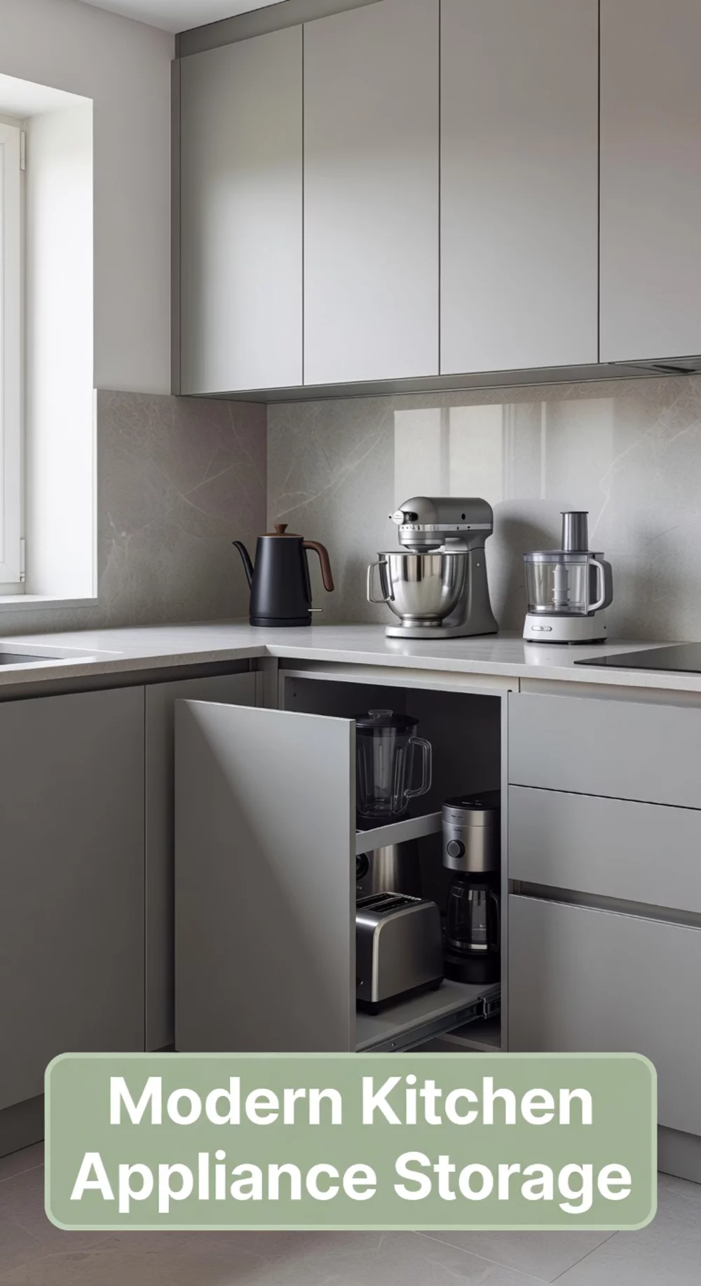 Modern Kitchen Appliance Storage That Clears Counters