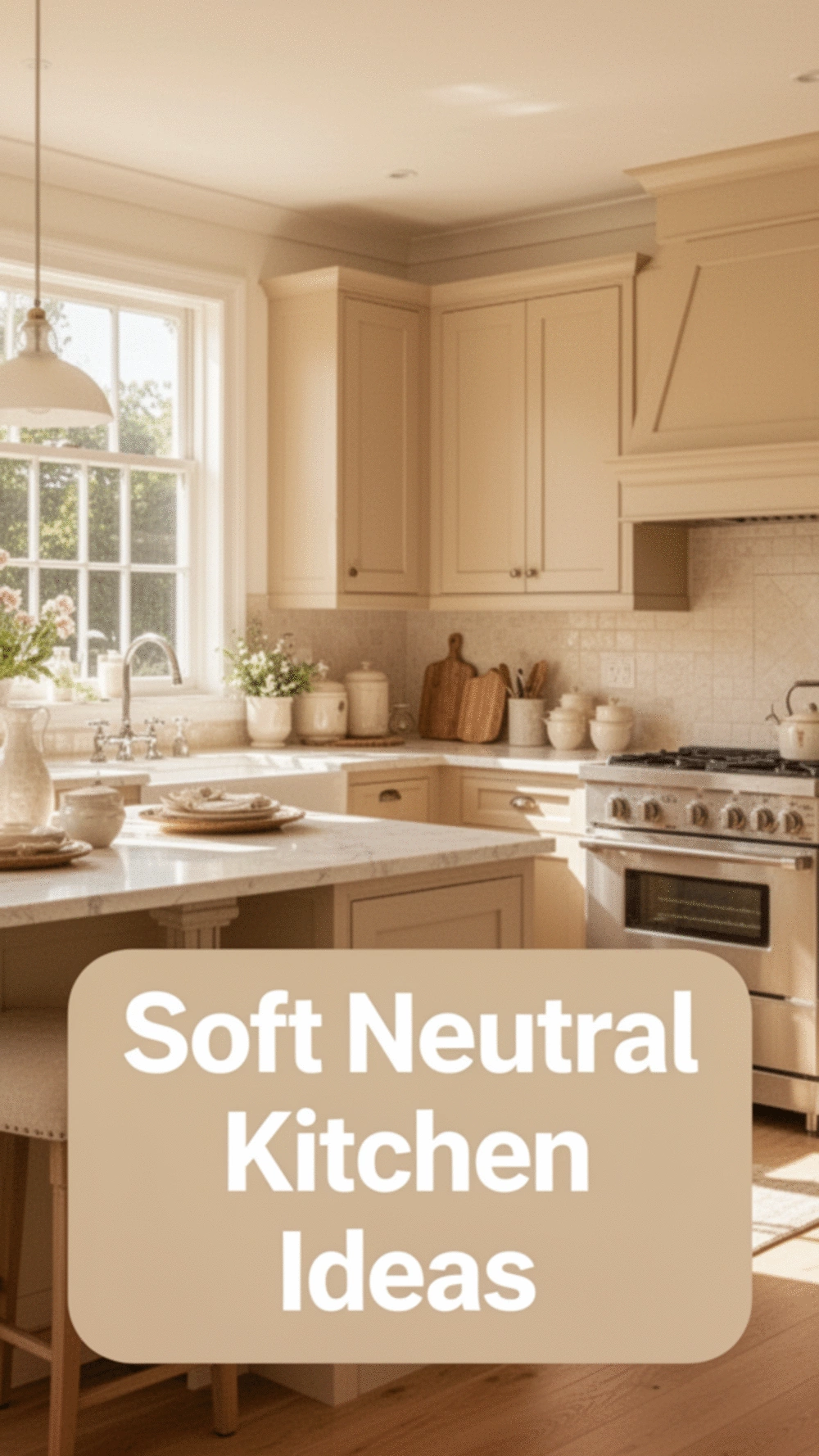 Embrace Soft Neutrals for a Warm and Inviting Kitchen Atmosphere