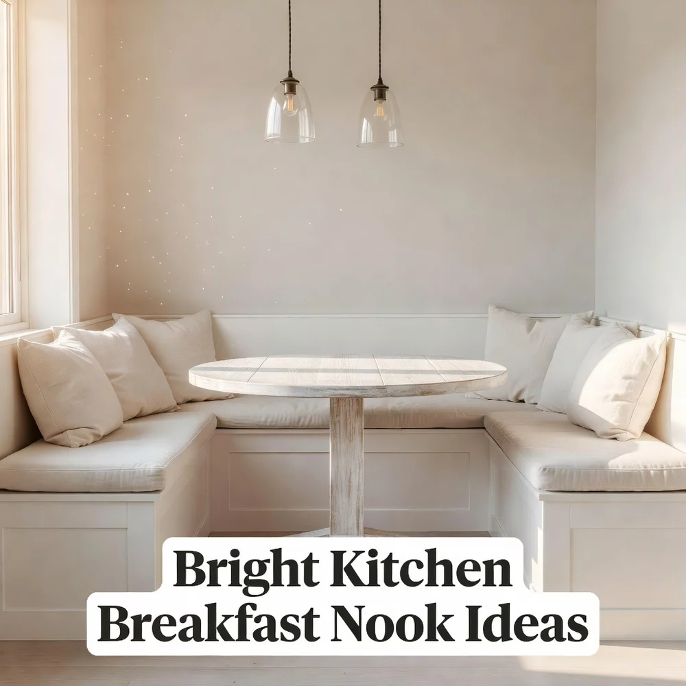 Bright Kitchen Breakfast Nook Ideas for Comfort