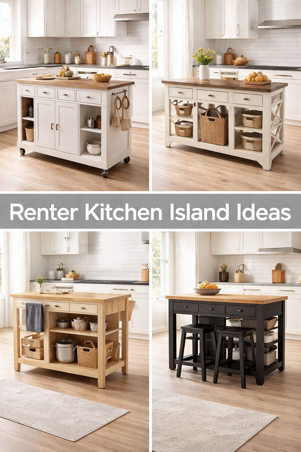 The Renter Kitchen Freestanding Island Trick That Adds Counter Space Overnight