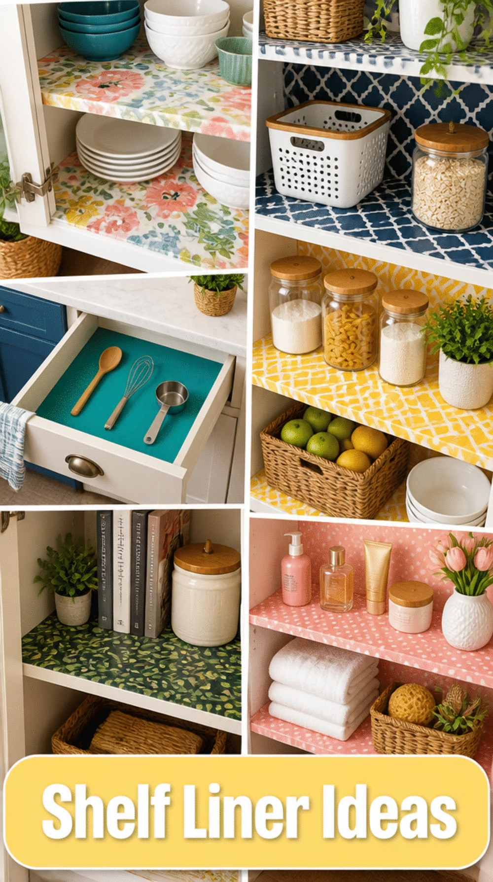 Cheap Kitchen Shelf Liner That Makes Old Cabinet Floors Look Cleaner