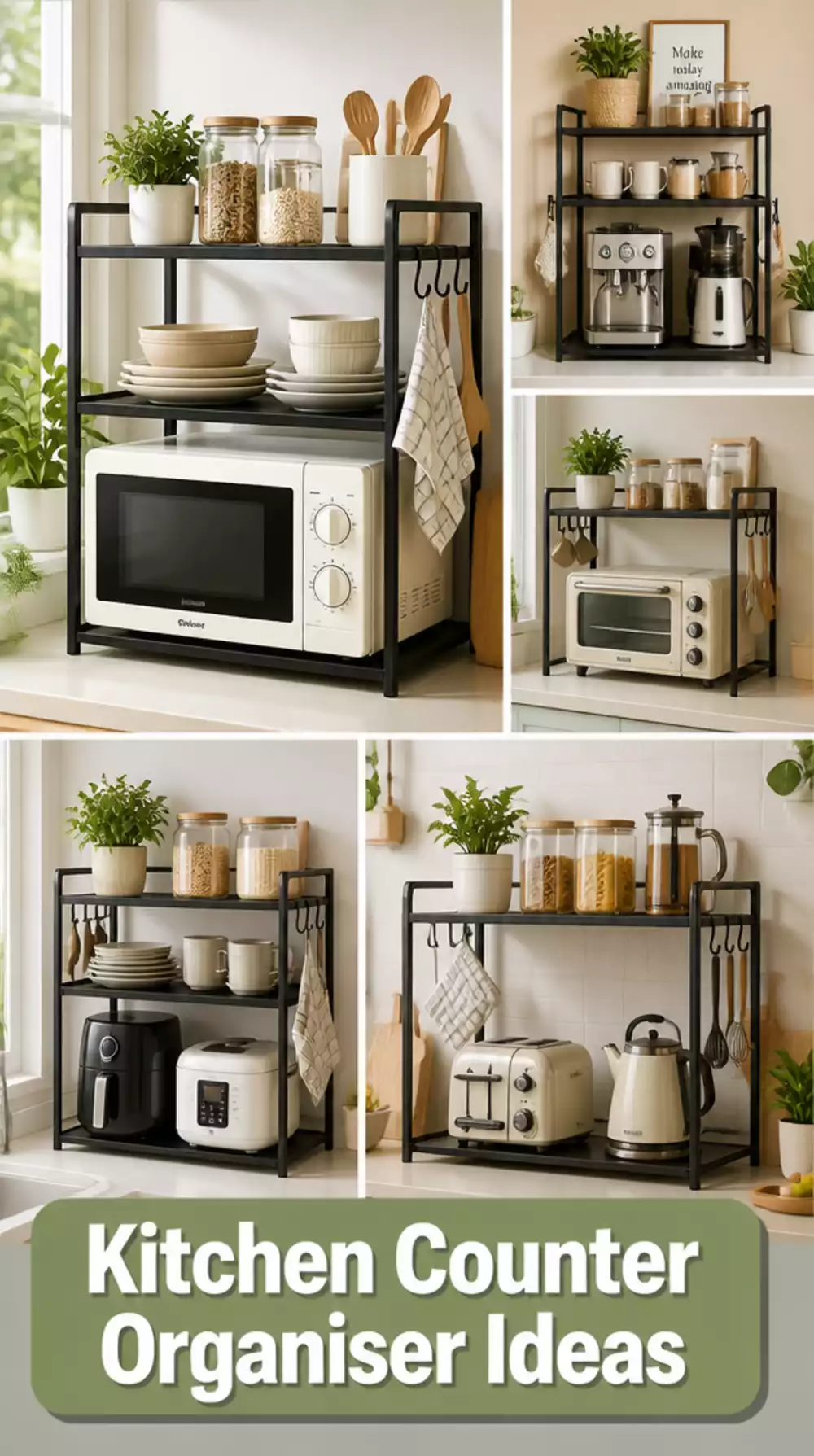 Kitchen Counter Organiser That Keeps the Cooktop Area Clutter-Free