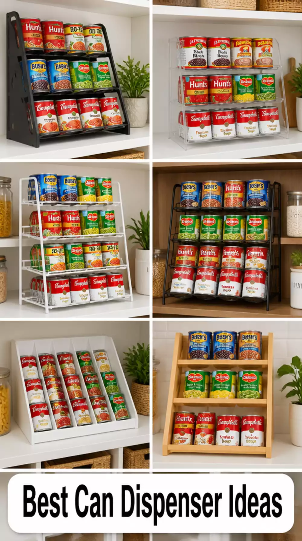 Pantry Can Dispenser Rack That Rotates Stock and Stops Cans Getting Lost
