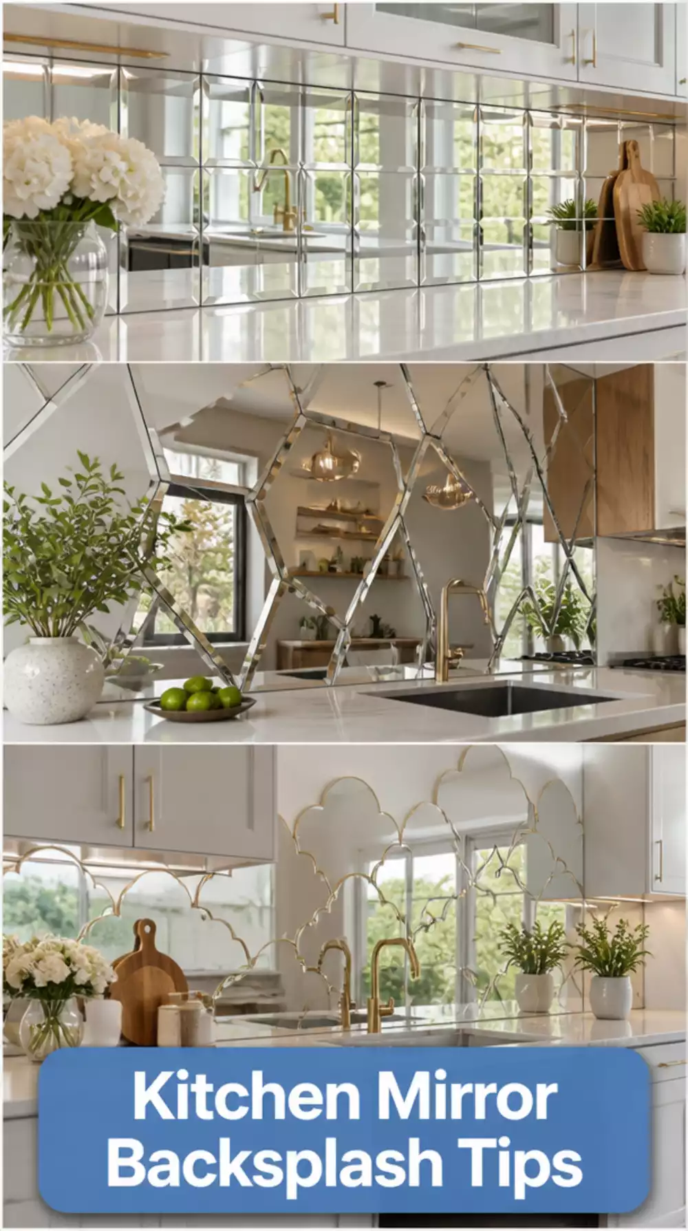 The Kitchen Mirror Backsplash Trick That Doubles Light in a Dark Low Kitchen