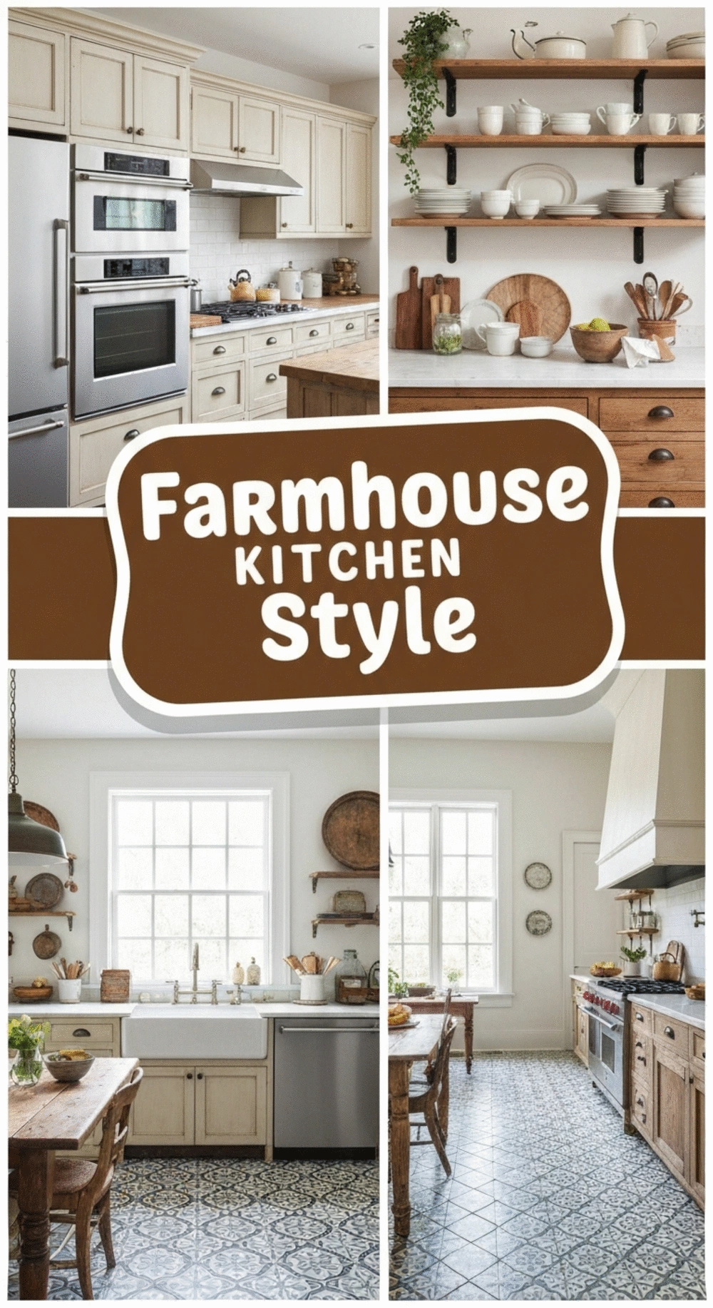 How to create a farmhouse kitchen look with modern appliances