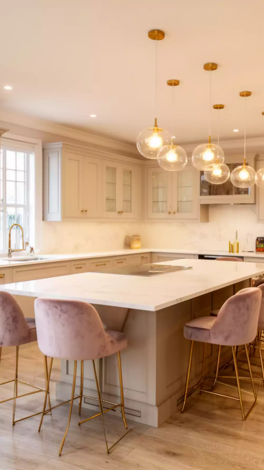 Kitchen Island with Extended Overhang for Casual Dining