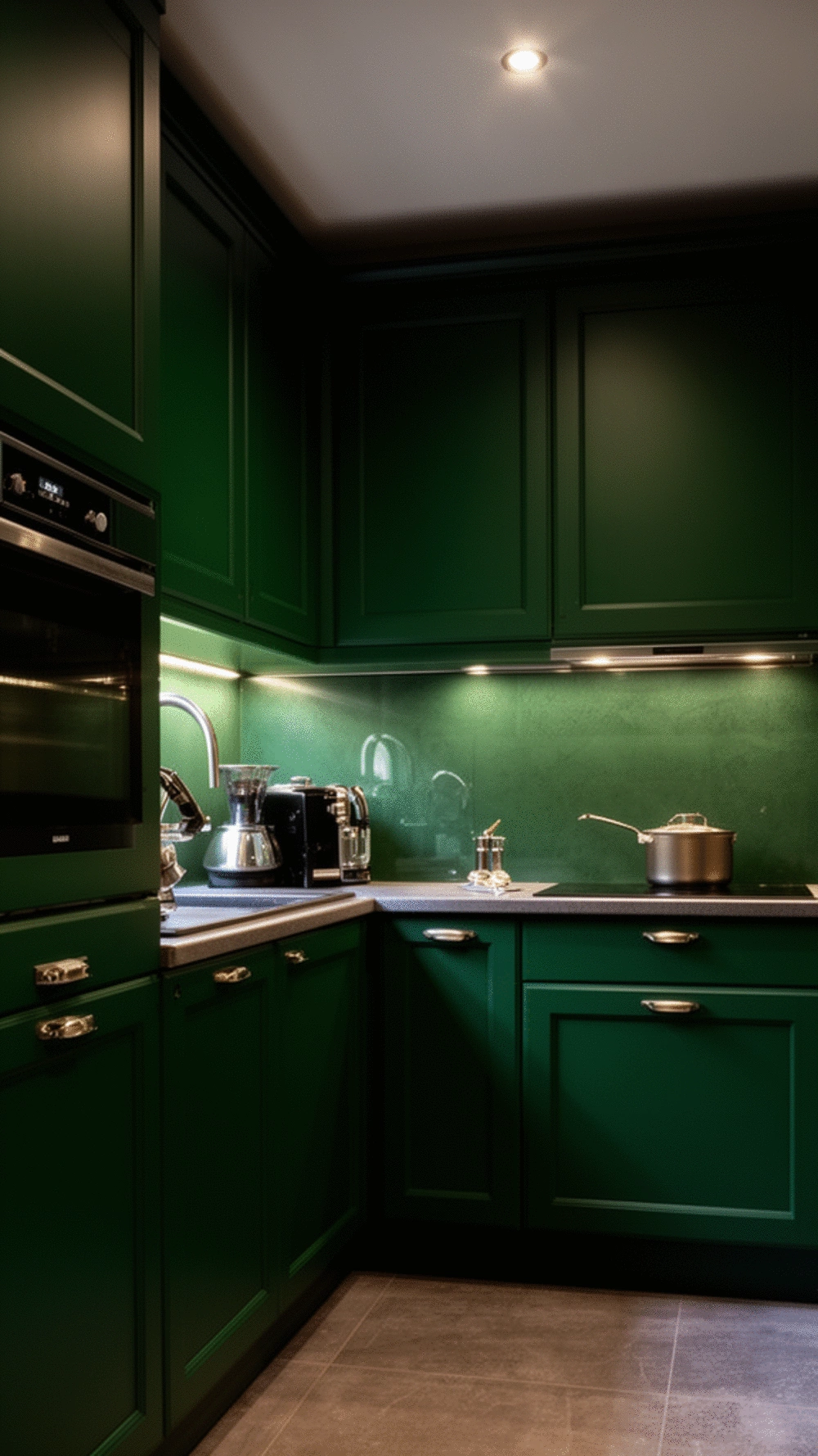 Why a Deep Green Kitchen Cabinet Makes a Small Kitchen Feel Dramatic