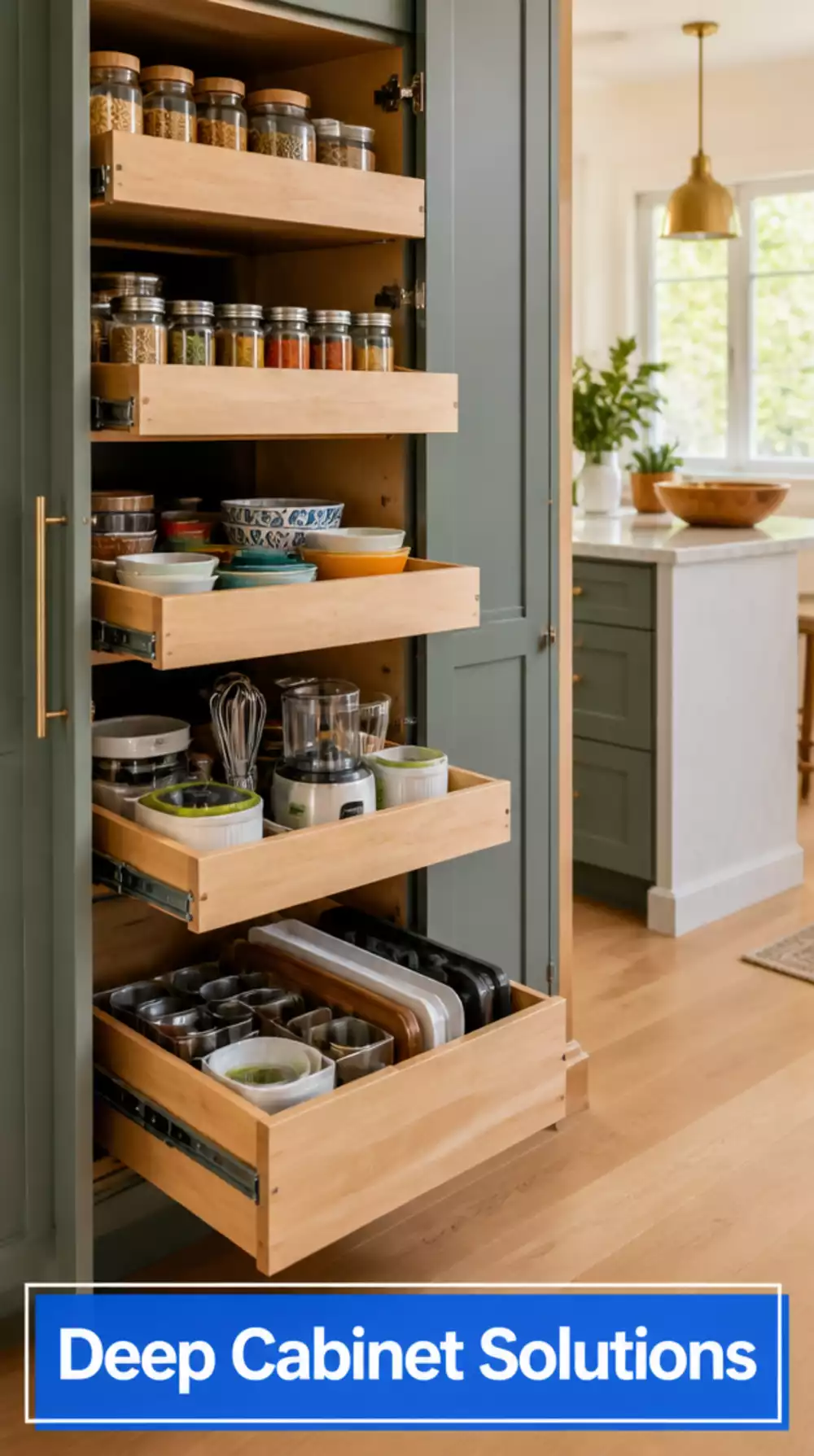 Smart Pull-Out Shelves for Deep Cabinets