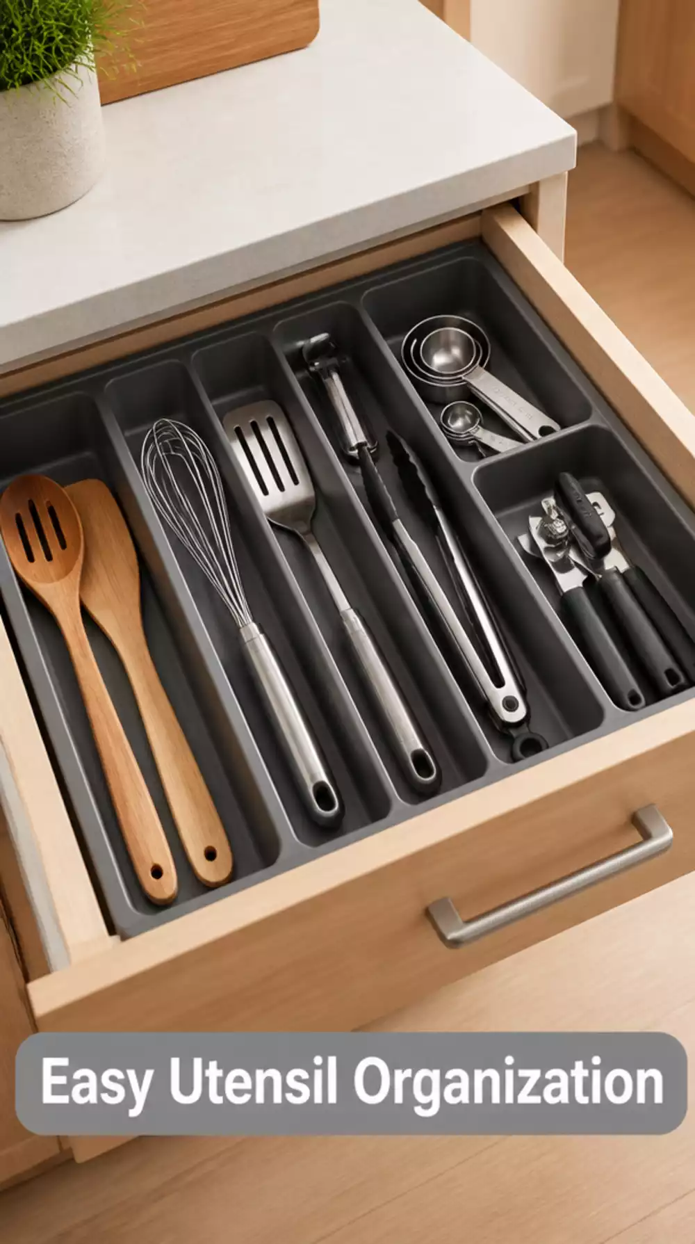 Kitchen Drawer Clear Acrylic Insert That Makes Utensils Easy to Find