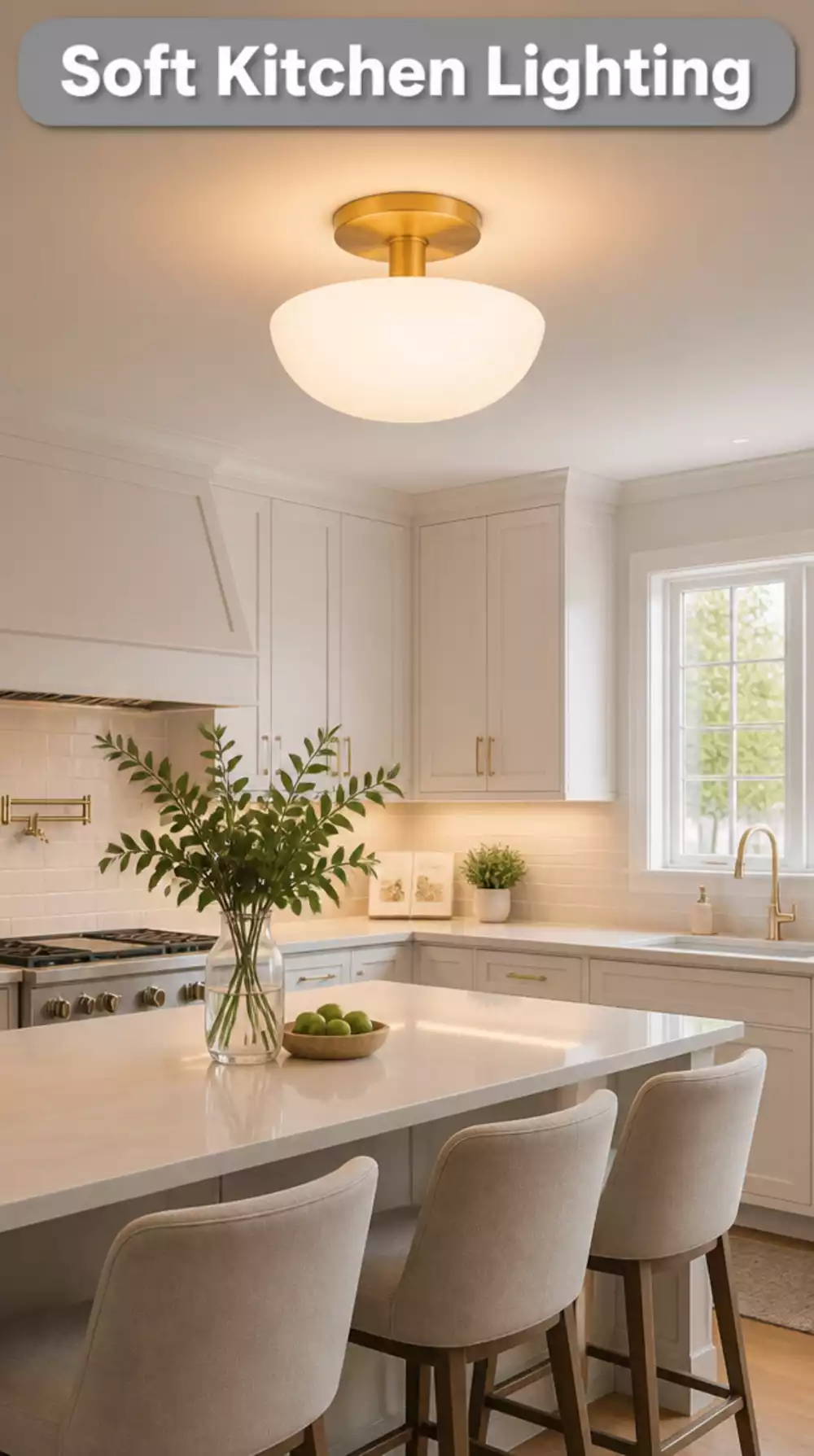 Kitchen Ceiling Flush Mount for Soft Lighting