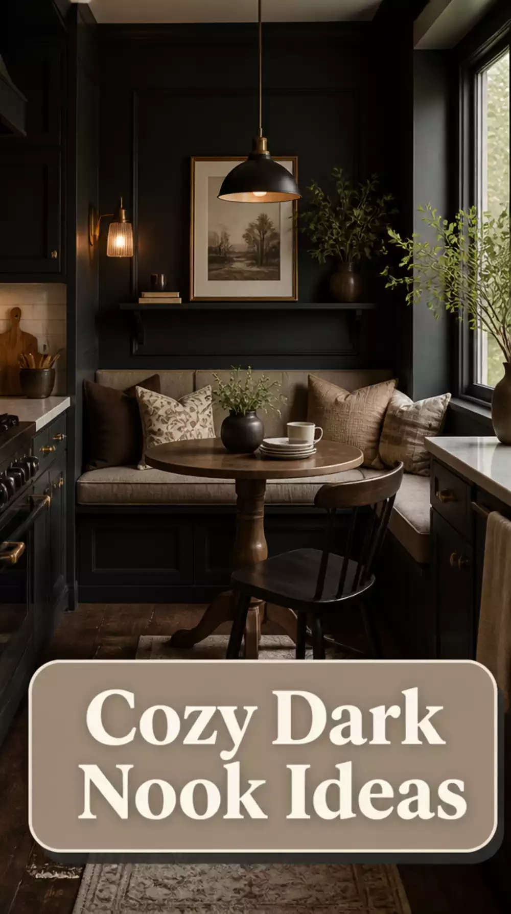 Why a Kitchen Nook Painted in One Dark Colour Feels Like a Separate Room