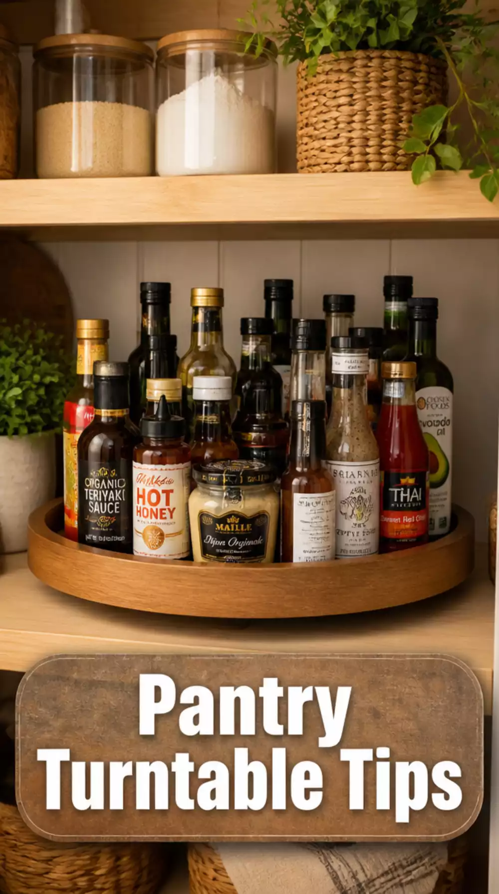 Pantry Turntable for Sauces and Condiments That Stops Jars Getting Lost