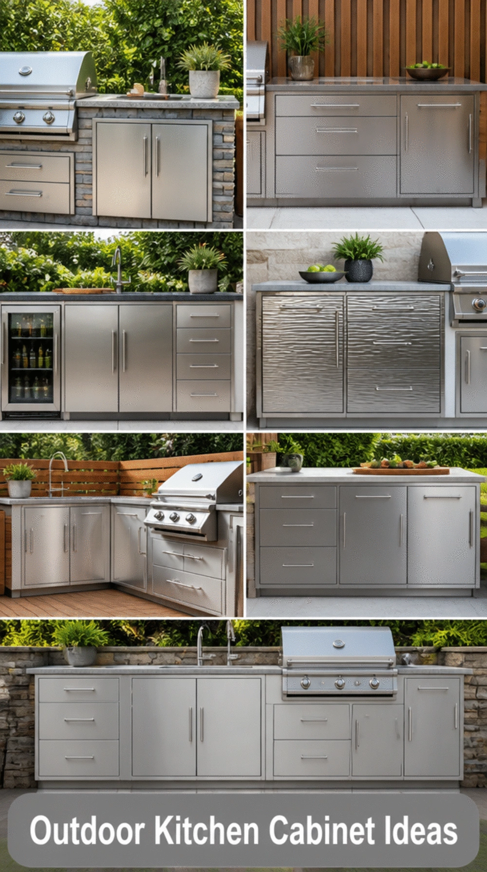 Outdoor Kitchen Cabinet in Stainless Steel That Handles Weather and Rain