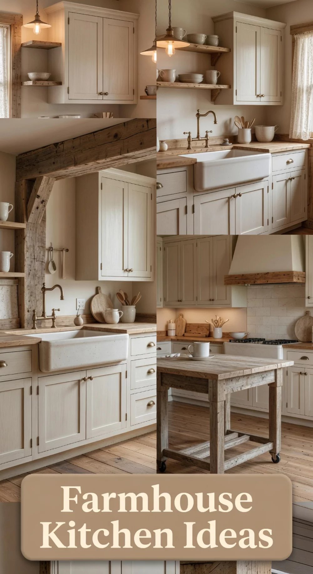 Farmhouse Kitchen with Shaker Cabinets and Apron Front Sink