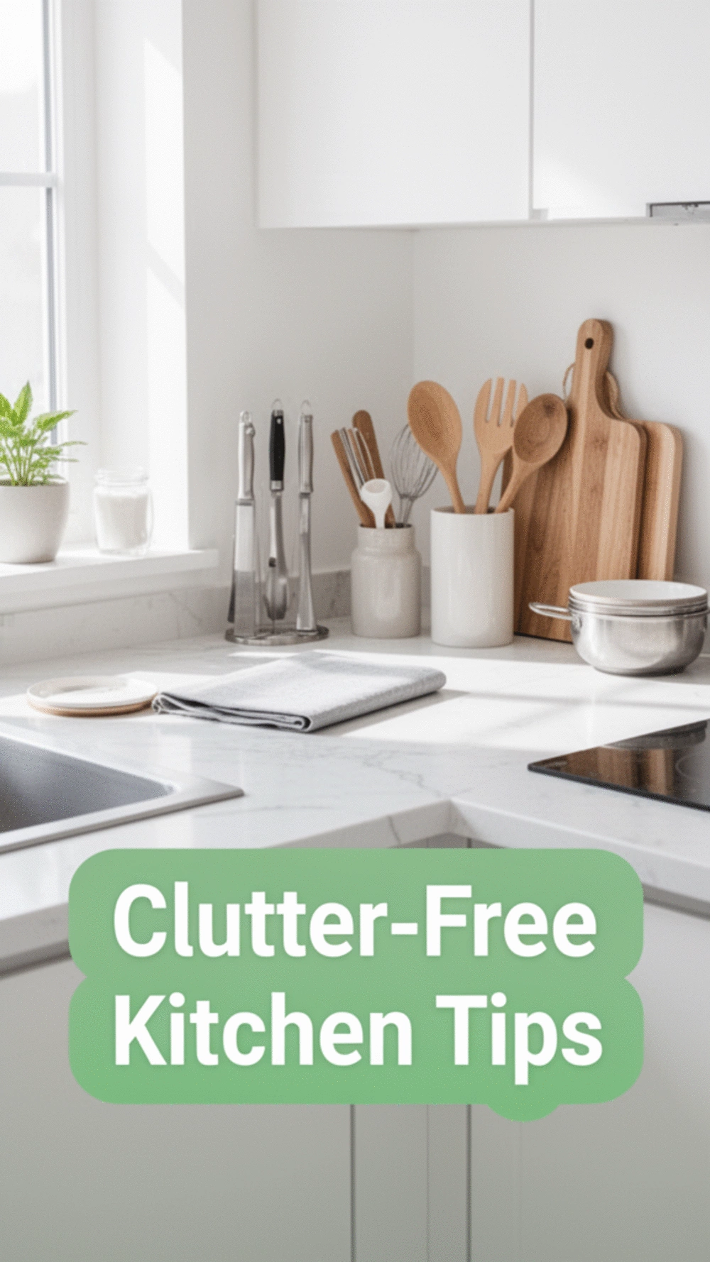 Clear countertops are essential for a functional kitchen space