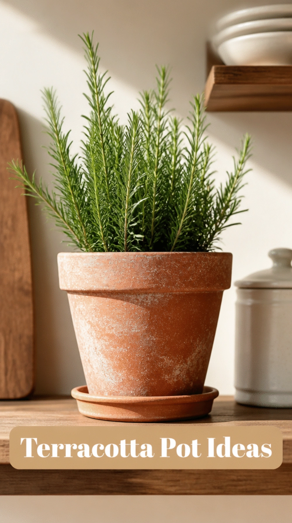 Why a Single Terracotta Pot on a Kitchen Shelf Changes the Whole Vibe