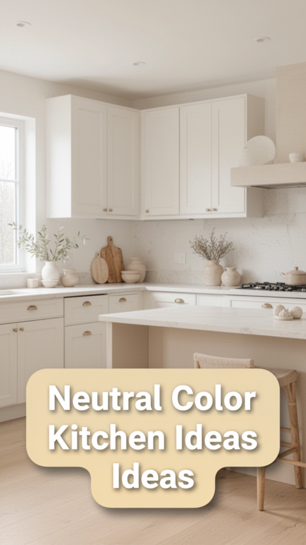 Embrace Neutral Colors: Warm Minimalist Kitchen Decor Ideas