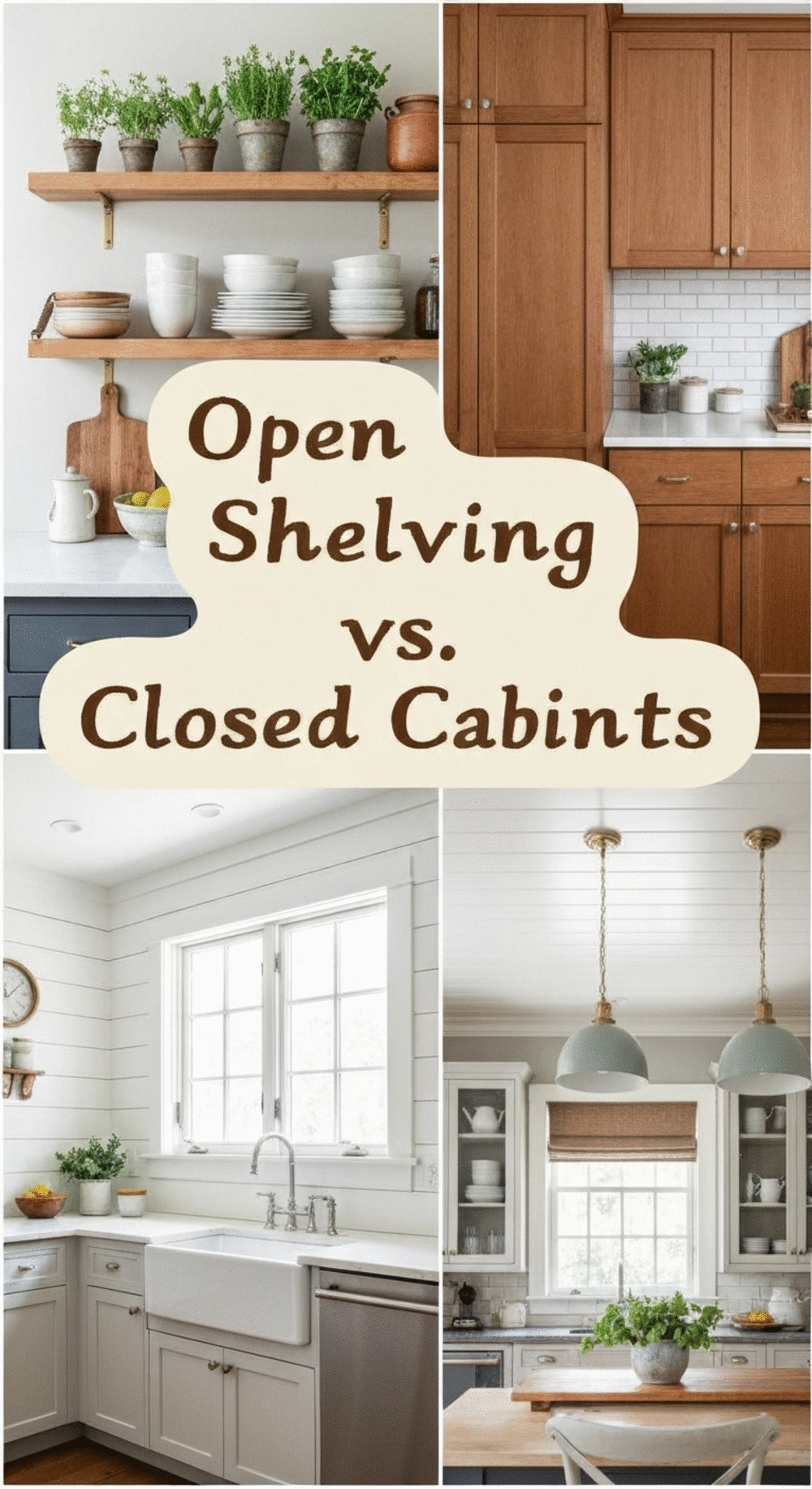 Open shelving vs. closed cabinets: Pros and cons for cozy kitchens