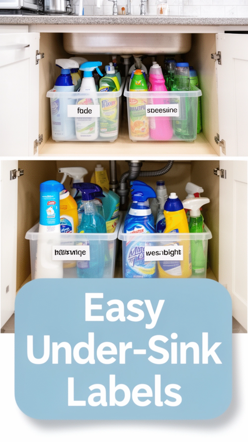 The Kitchen Under-Sink Label System That Keeps Everyone Using the Right Bin
