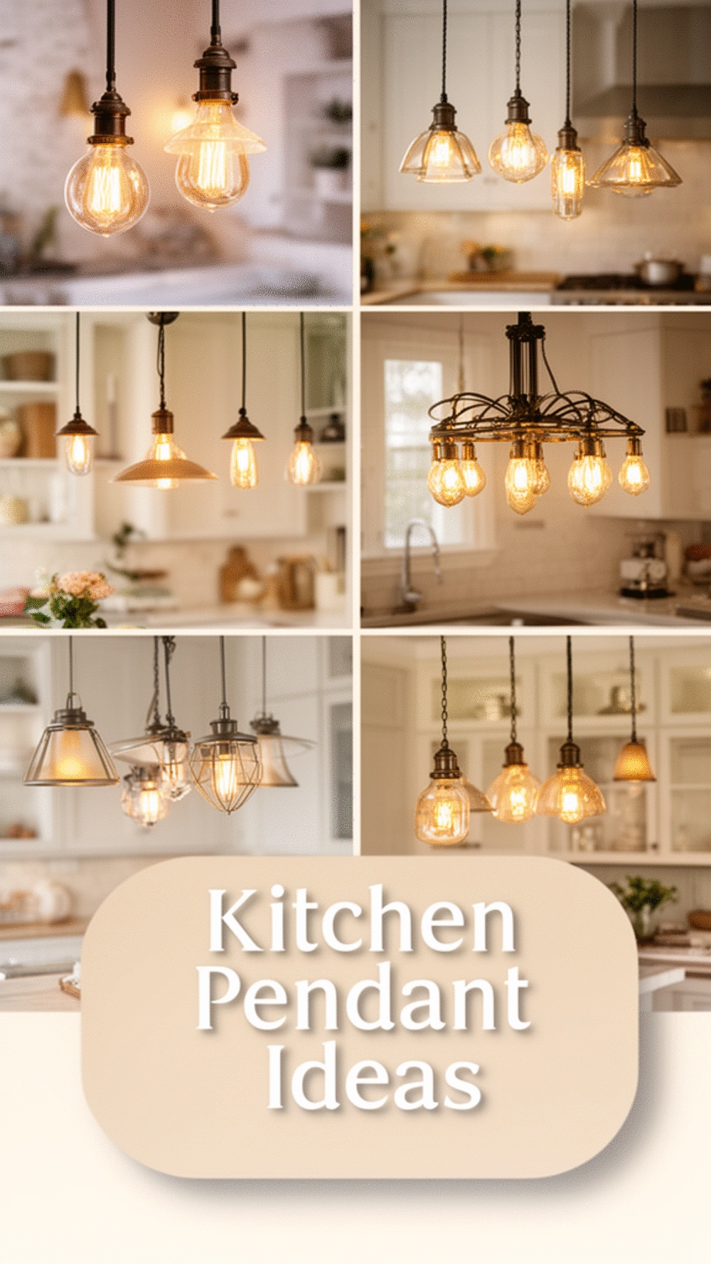 Vintage-Inspired Kitchen Pendant with a Modern Edison Filament Bulb